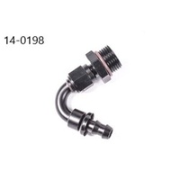 Radium 10AN ORB to 3/8" PushLok 120 Degree Hose End 2 Piece Adaptor