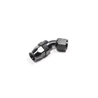 Radium 8AN PTFE Hose End Black 45 Degree