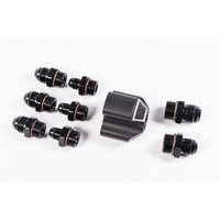 Radium Distribution Block 3 x 8AN ORB to 1 x 10AN ORB w/Fittings