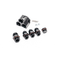 Radium Distribution Block 3 x 10AN ORB to 1 x 12AN ORB w/Fittings