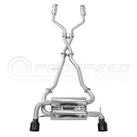 Invidia Gemini Cat Back Exhaust w/Black Signature Series tips - Nissan Skyline V35/Infiniti G35 V35 (Coupe)