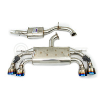 Invidia Q300 Valved Catback Exhaust w/Round Ti Rolled Tips - VW Golf R Mk7.5