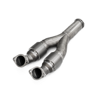 Akrapovic Link pipe set (SS) for aftermarket turbochargers - Nissan GTR R35