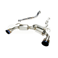 Invidia Dual N1 O2 Back Exhaust w/Ti Straight Cut Tips - Mitsubishi Evo X CZ4A