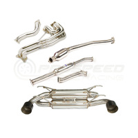 Invidia R400 Black Tip Engine Back Exhaust Package w/PSR Unequal Headers - Subaru BRZ/Toyota 86 12-21