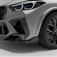 Revozport BMW X5M F95 PRE LCI Carbon Fiber Front Bumper Canards