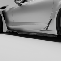 Revozport Corvette C7 Carbon Fiber Side Skirts