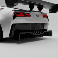 Revozport Corvette C7 Carbon Fiber Rear Diffuser