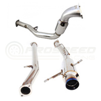 Invidia N1 Turbo Back Exhaust Non Resonated w/Catless Down Pipe, Ti Tip - Subaru WRX/STI GD 01-07