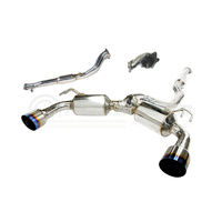 Invidia Dual N1 Turbo Back Exhaust w/PSR O2 Outlet, Ti Tips - Mitsubishi EVO X