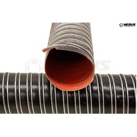 Verus Engineering Hose - High-Temp Silicone Brake Duct Hose, 3" Dia. Black, 12 Feet Long